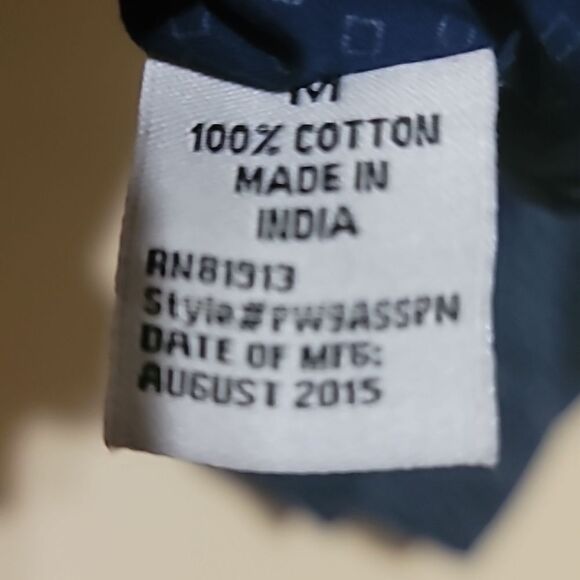 PD&C Men's Blue LongSleeve Button Down Shirt Sz Medium - Picture 8 of 8